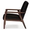 Baxton Studio Nikko Mid-century Dark Brown Faux Leather Wooden Lounge Chair 121-6745 - alternate 4